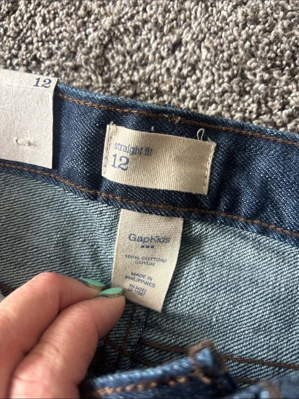 NEW! GapKids Straight Fit Denim Jeans- Size 12